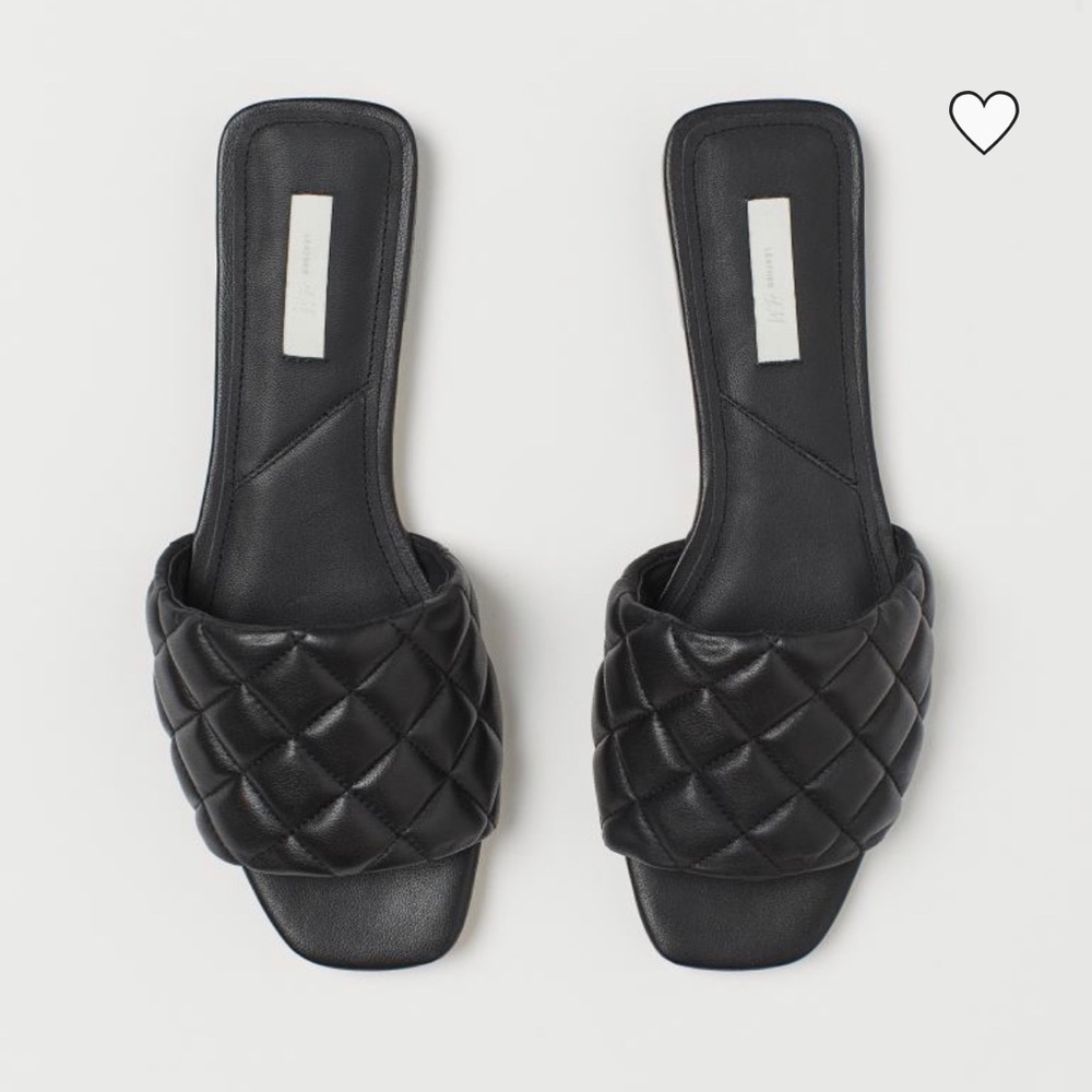 H&M Leather Slides